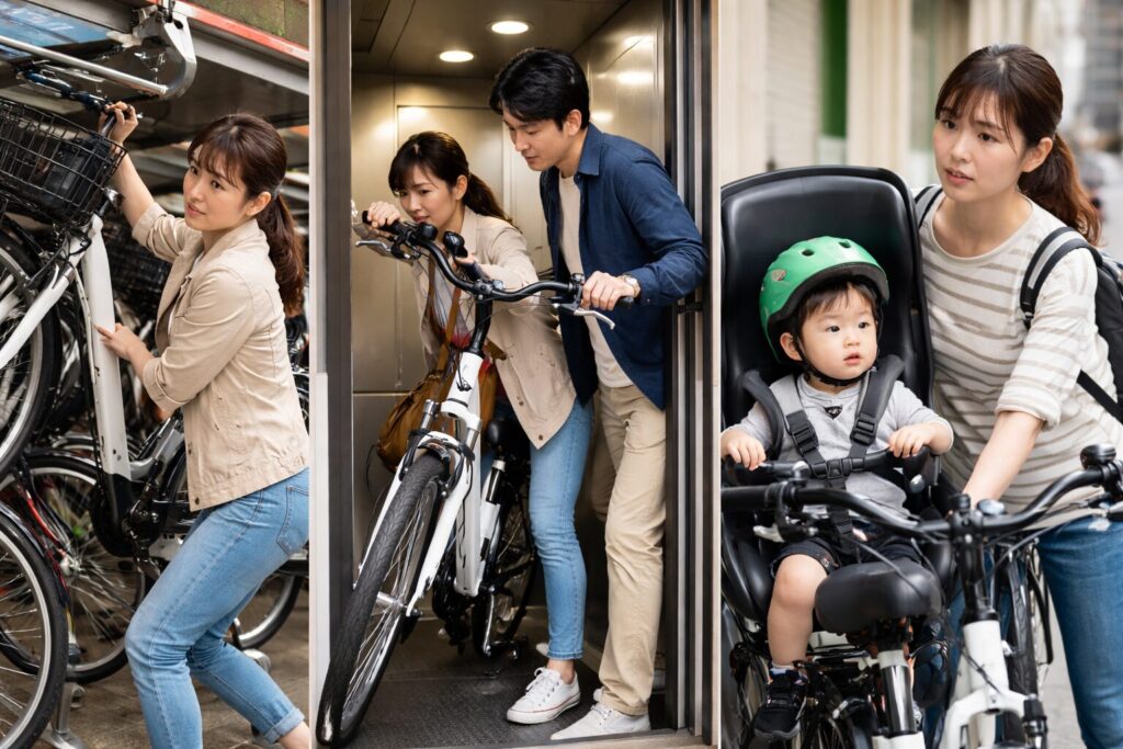 26インチ電動自転車の取り回しやエレベーター搬入子供乗せで苦労する日本人ユーザー